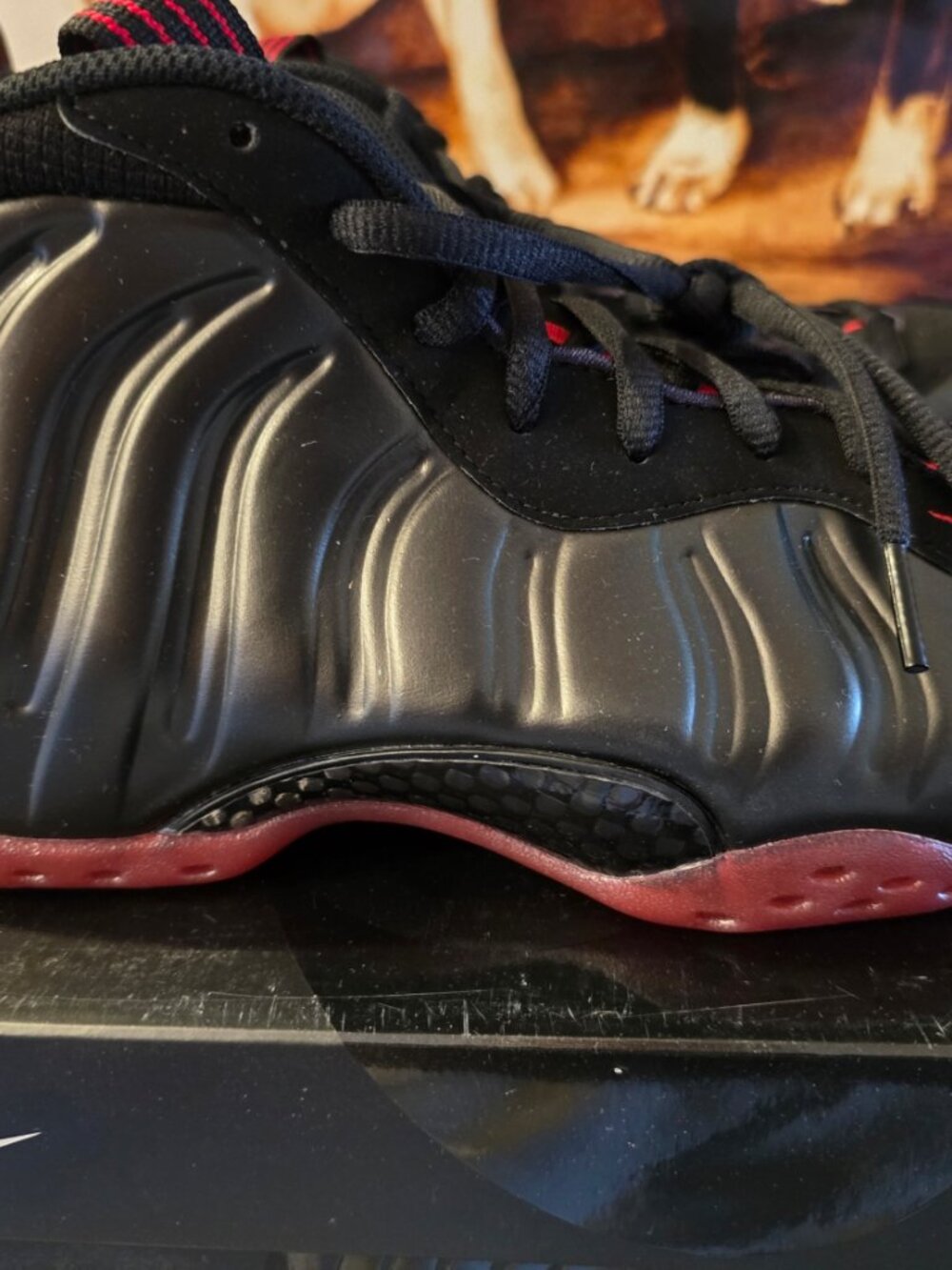 Nike Air Foamposite One Shoes Black Varsity Red IB2219-001 Men's Size 10 US NEW - Picture 6 of 15